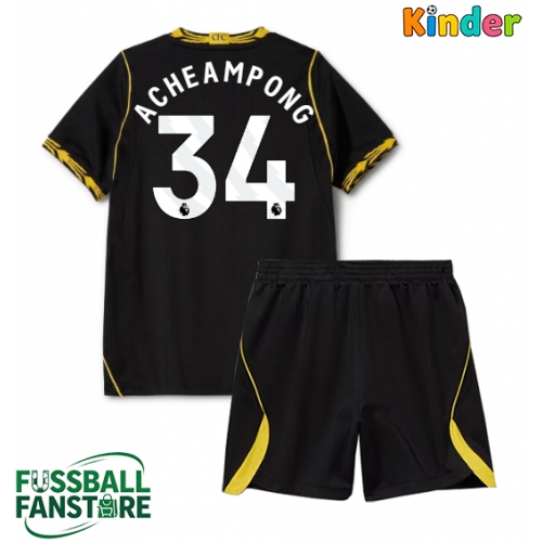 Chelsea Josh Acheampong #34 Replik Auswärtstrikot Kinder 2026-27 Kurzarm (+ Kurze Hosen)